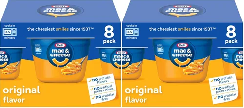 Vista 11 de Kraft - Cena para macarrones con queso, 8 tazas para microondas, original, 2.05 onzas Para cenas o cenas fáciles, sin sabores artificiales