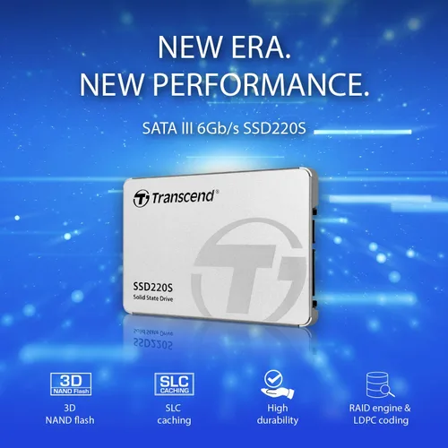 Vista 4 de Unidad de estado sólido de la marca Transcend, modelo TLC SATA III de 6 GB y 2.5".