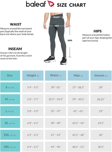 Vista 6 de BALEAF Mallas de forro polar para hombre, pantalones térmicos de ciclismo, resistentes al agua, con cremallera, bolsillos, para invierno, cálido