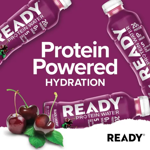 Vista 8 de Ready Protein Water - Agua con 0.53 onzas (15 g) de proteínas de suero de leche, sin azúcar, 12 unidades, 16.9 onzas líquidas cada una.