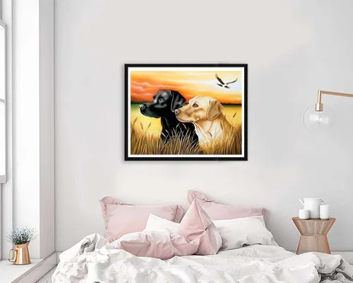 Vista 3 de VAIIEYO Kits de arte de diamantes para perros adultos, pintura de diamante, cachorro de animal, pintura por números para mascotas, taladro completo
