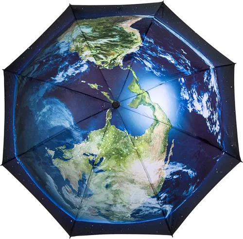 Vista 93 de LANBRELLA Paraguas plegable inverso compacto paraguas de viaje a prueba de viento automático