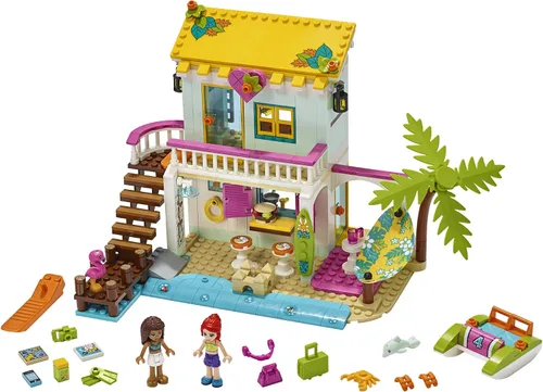 Vista 2 de LEGO Friends Beach House 41428 Kit de construcción; chispas horas de juego de aventura de verano (444 piezas)