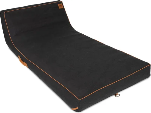 Vista 7 de Big Joe Lux Chaise - Flotador inflable prémium para piscina, rayas azul marino y marfil, malla de primera calidad, mezcla de poliéster duradera