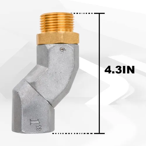 Vista 6 de Conector giratorio de 360º para manguera de combustible de 1 pulgada NPT, 1 pieza, para bomba de transferencia de combustible, boquilla
