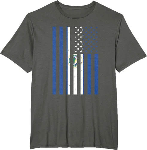 Vista 6 de El Salvador Shirt - El Salvador USA America Flag Men Women T-Shirt