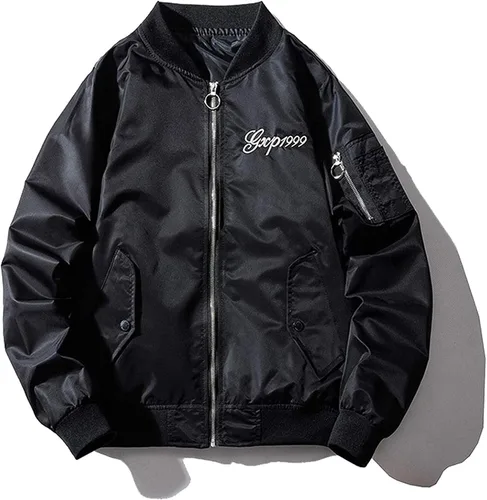Vista 5 de XYXIONGMAO Ropa de hip hop de dragón japonés para hombre, chaqueta de bombardero de gran tamaño, rompevientos callejeros voladores