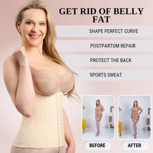 Vista 2 de Latex Corset Waist Trainer for Women - Waist Cincher Shapewear - Corset Body Shaper - Faja Corset Vest