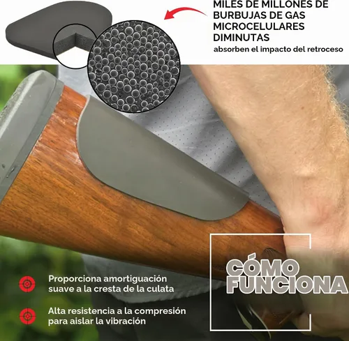 Vista 3 de KICK-EEZ Cheek-EEZ Protector de Mejilla Grueso Almohadilla de Retroceso y Apoyo para Escopeta o Rifle