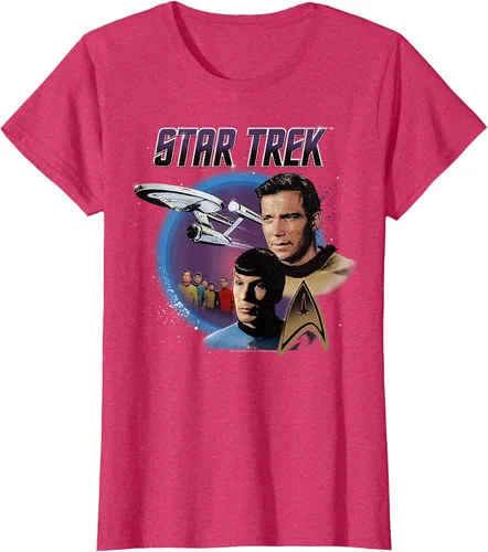 Vista 41 de Star Trek Original Series Vintage Enterprise T-Shirt Baby Blue