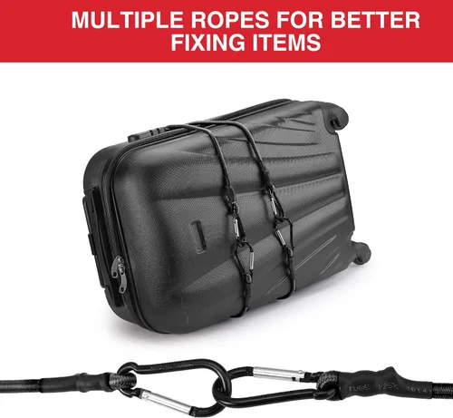 Vista 7 de WORKPRO Cuerdas elásticas de 24 pulgadas con ganchos, paquete de 4 correas elásticas de goma superior resistente, cuerda elástica fuerte para tienda