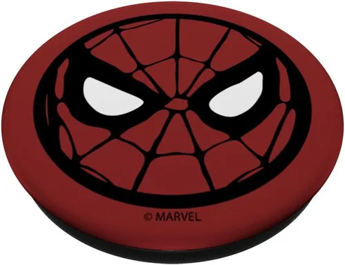 Vista 2 de Marvel Spider-Man - Máscara circular para niños, PopSockets Adhesivo PopGrip