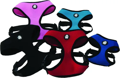 Vista 4 de Furhaven Arnés ajustable de malla acolchada para perro - Negro, pequeño