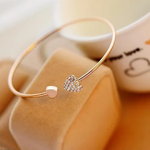 Vista 5 de ASHMITA Brazalete de oro rosa para mujer, pulsera de perlas de concha ajustable