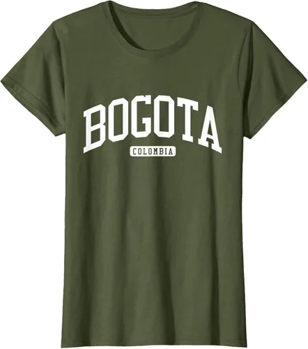 Vista 75 de Camiseta estilo universitario de Bogotá Colombia, Negro