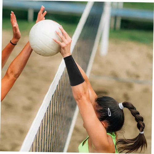 Vista 9 de Yardwe 1 par de almohadillas elásticas para brazos de voleibol, protector deportivo para alivio y diseño transpirable para un uso cómodo
