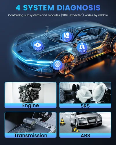 Vista 2 de Mucar CDE900 Escáner OBD2, Lector de Código de Auto con Sistema de Comprobación del Motor, Herramienta de Diagnóstico Automotriz con Pantalla Táctil