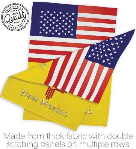 Vista 6 de Americana Home & Garden US New Mexico House Flag 2 pcs Pack Regional States American Territories Republic Country Particular Area Decoration Banner