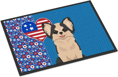 Vista 146 de Caroline's Treasures WDK5119JMAT Airedale Terrier USA - Tapete para interiores o exteriores, 24 x 36 pulgadas, tapete para puerta delantera