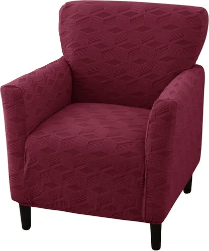 Vista 11 de LiveGo Fundas elásticas para sillón de banquete, funda de jacquard suave con brazos, fundas para sillón, protector de muebles, lavable a máquina