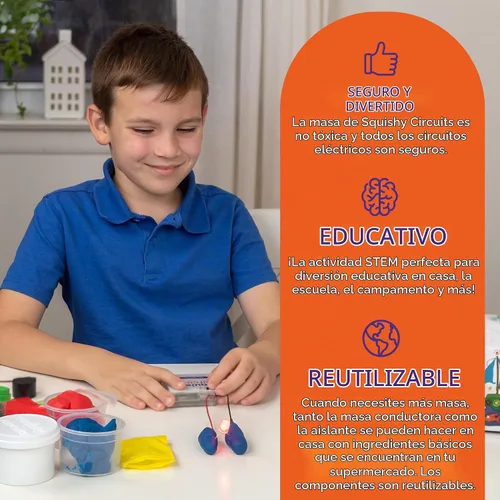 Vista 6 de Squishy Circuits Kit de lujo - Explora circuitos eléctricos con masa de juego - Kits de ciencia STEM para edades de 8 a 12 años - Diversión