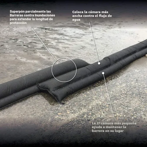 Vista 6 de Quick Dam - QD610-1 - Barrera contra inundación activada por agua, Paquete de 1 unidad, Negro