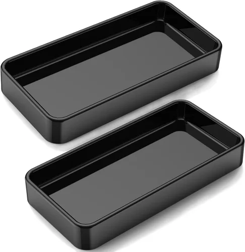 Vista 19 de Gurygo Bandeja de jabón de cerámica de 8" para cocina - Bandeja de tocador rectangular pequeña para baño - Bandeja para mostrador y tocador
