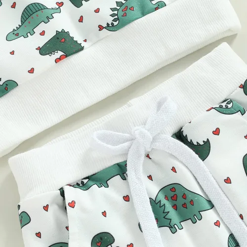 Vista 13 de Mameluco de manga larga con estampado de corazón para el día de San Valentín, recién nacido, para bebés, niños y niñas