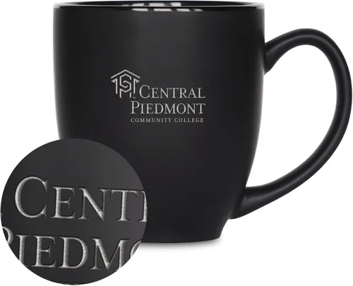 Vista 28 de Rico Industries - Taza de cerámica mate negra con grabado láser estándar de 15oz para NCAA (escuelas T & U) - Para bebidas calientes o frías