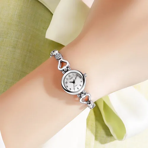 Vista 2 de Gosasa Reloj de pulsera de cuarzo para mujer, reloj elegante para mujer, impermeable, correa de acero inoxidable, reloj de lujo para mujer