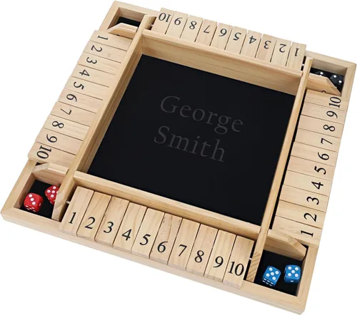 Vista 9 de WE Games Juego de mesa personalizado para 4 jugadores, 8.5 pulgadas, tinte negro, regalos personalizados para novio, regalos de inauguración