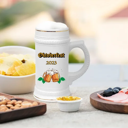 Vista 7 de Oktoberfest - Taza de cerveza para el Oktoberfest, taza de cerámica para el Oktoberfest 2023