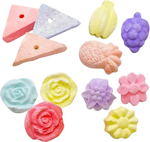 Vista 9 de Tfwadmx Bloque de lava para masticar, juguetes para moler dientes, bloque de lava para mascotas, piedra de calcio para chinchilla, hámster, ratón