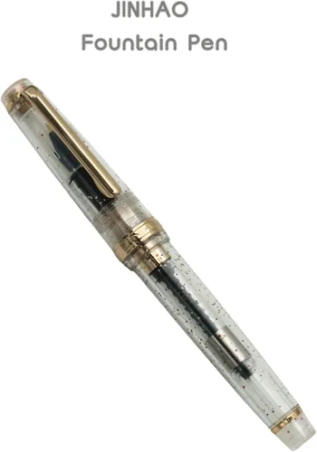 Vista 55 de 82 Pluma estilográfica - Barril de material acrílico, plumín extrafino de iridio con convertidor de tinta, pluma de escritura suave, diseño clásico
