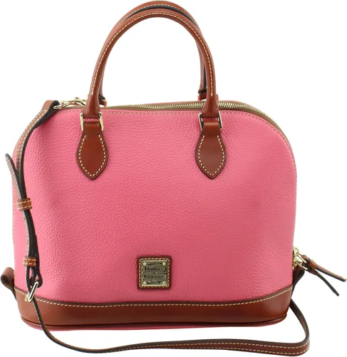 Vista 15 de Dooney & Bourke - Bolso con cremallera para mujer, de cuero flor con textura granulada, grande y con correa ajustable y extraíble para el hombro