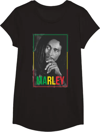 Vista 6 de Camiseta blanca oficial de Bob Marley Photo S Negro