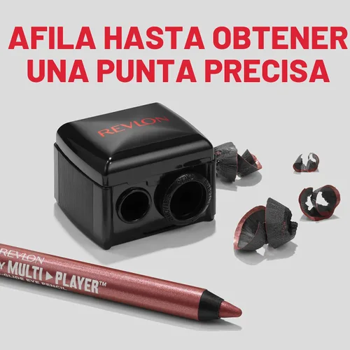 Vista 6 de Revlon Sacapuntas Universal, Sacapuntas de Maquillaje para Lápices de Maquillaje de Madera y Plástico, Se Adapta a Lápices Pequeños y Grandes