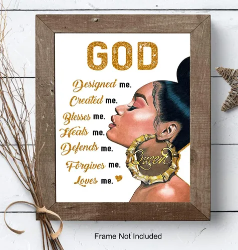 Vista 8 de Arte afroamericano - Arte negro - decoración de pared religiosa espiritual - mujeres negras - Regalos cristianos de inspiración para mujeres