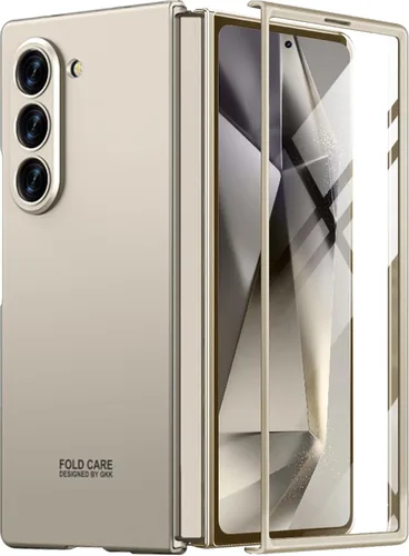 Vista 10 de Miimall Funda ultradelgada para Galaxy Z Fold 6, funda de cuerpo completo con protector de pantalla integrado, apto para bolsillo, a prueba de Gris
