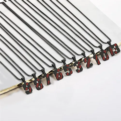Vista 7 de Inspiration - Collares de béisbol, collar con número de camiseta de béisbol y colgante de cruz de acero inoxidable, regalo de béisbol personalizado