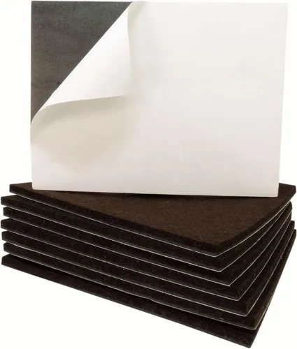 Vista 8 de SoftTouch Hoja de fieltro autoadhesiva para muebles para superficies duras para cortar en cualquier forma (paquete de 2) - Marrón nogal, hojas