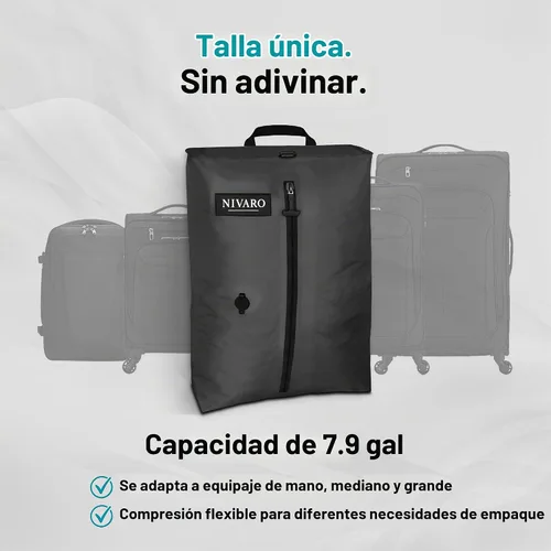 Vista 4 de Bolsas de compresión al vacío de viaje Grandes 30L 1 paquete Impermeable y reutilizable Bolsas ahorradoras de espacio para equipaje Bomba