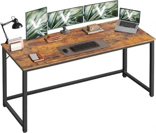 Vista 11 de VASAGLE Escritorio para computadora, escritorio de juegos con marco