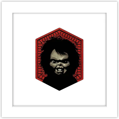Vista 10 de Trends International Gallery Pops Play - Arte de pared de retrato oscuro de Chucky, versión enmarcada negra, 12 x 12 pulgadas