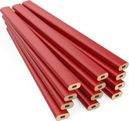 Vista 24 de GRAPHITE Lápices de Carpintero de Mina Dura a Granel - (1) Paquete de 12 Piezas Lápiz de Madera para Construcción #2 (HB) - Negro
