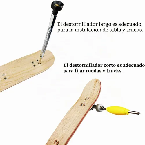 Vista 5 de Kit de herramientas profesional para diapasón - Herramienta para monopatín, tornillos y tuercas