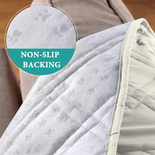 Vista 4 de Turquoize Fundas de sofá 100 % impermeables para perros, mascotas, protector de sofá impermeable antideslizante para 1 cojín, protector de muebles