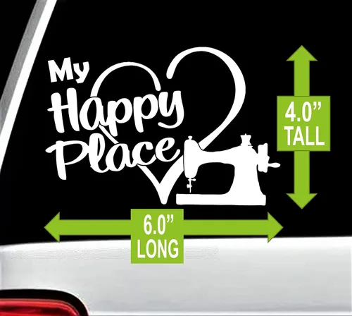 Vista 2 de My Happy Place BG 853 - Adhesivo decorativo para ventana de coche