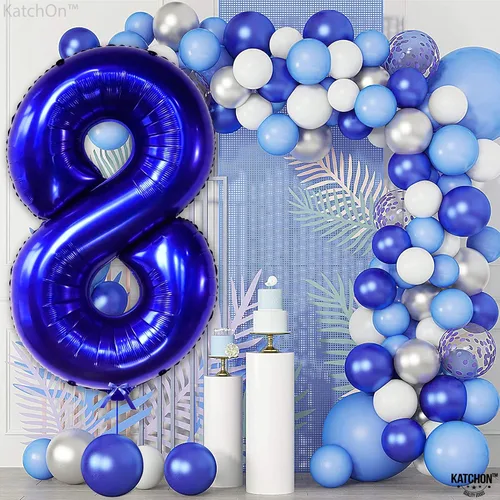 Vista 685 de KatchOn Globo negro del número 1 de 40 pulgadas, globo de feliz cumpleaños Large Mylar Number One Balloon for 1st Birthday Decorations, Foil
