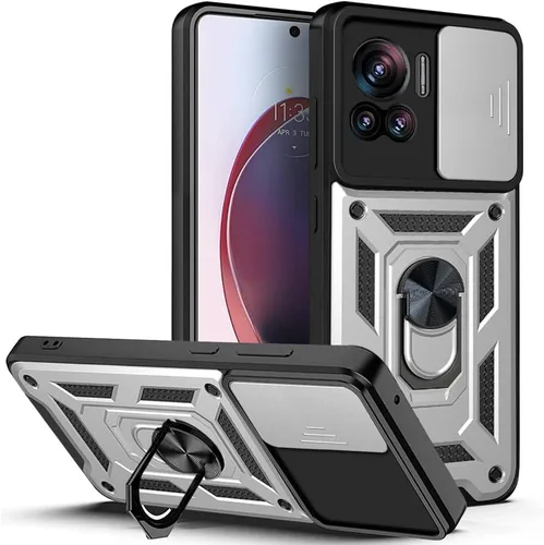 Vista 13 de Compatible con carcasa de soporte Infinix Zero Ultra 5G, con cubierta de lente de cámara deslizante compatible con funda Infinix Zero Ultra 5G Negro